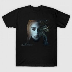 Kwaliteit Daenerys Dragon Face T-shirt