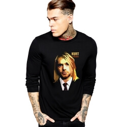 Chất lượng Kurt Cobain Tshirt Rock dài tay áo Tee