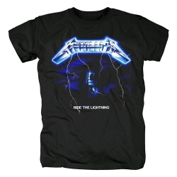 Maglietta di qualità Metallica Ride The Lightning Us Metal Rock Band Shirt