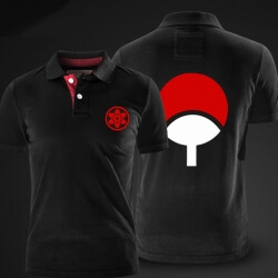 Calitate Naruto Black XXL Polo T shirt pentru bărbați