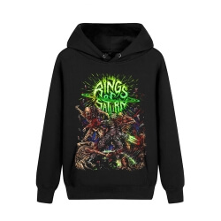 Anéis de qualidade de Saturno Necro Hoodies Moletons Com Capuz Música Do Metal