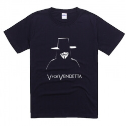 Vendetta Lacivert Tshirt için Kalite V