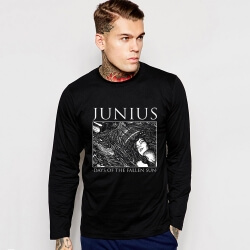 Rock Music Team Junius T-Shirt Kim loại nặng dài tay áo Tee