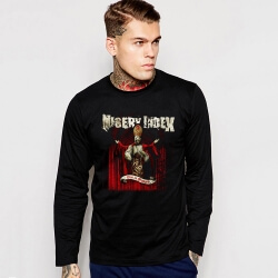 Rock Music Team Misery Index Long Sleeve Tee Shirt