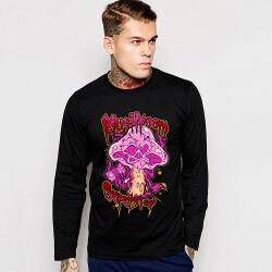 Rock Music Team  Tee Mushroom Superstar Long Sleeve Shirt