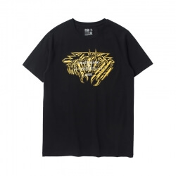 Tee shirt masque de mort Saint Seiya T-shirt bronzant noir