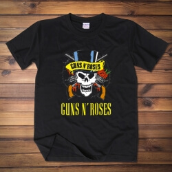 Skull Guns N Roses Tee Shirt Men Black Tshirt