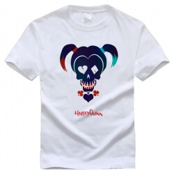 Skulled Harley Quinn Head Tshirt