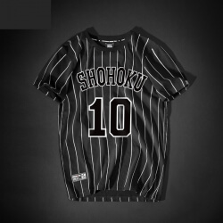 Slam Dunk Hanamichi Sakuragi No.10 striped T-shirt