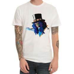 Slash Guns N 'Roses T-shirt de roche blanc