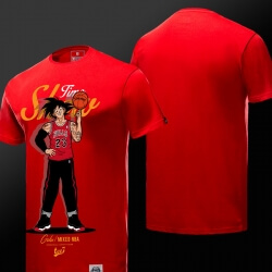 Son Goku T Gömlek Kırmızı 4XL Çift Dragon Ball NBA Tarzı T-shirt