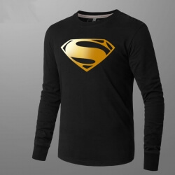 Superman Mens dài tay áo T