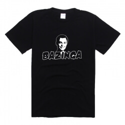 TBBT Sheldon Bazinga Black Tee Shirt For Men
