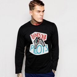 Twenty One Pilots Tshirt Langærmet Herre Tee