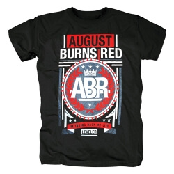 Ugust Burns Red T-Shirt Red Rock Metal Punk Band Grafic Tees