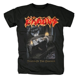 Britische Metallgraphik-T-Stücke Exodus-Band-Tempo des verdammten T-Shirts