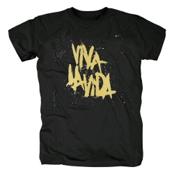 Tee shirt Graphisme Uk Rock T-shirt Coldplay Band T-shirt avec logo Viva La Vida
