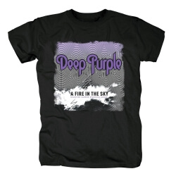 Unique Deep Purple A Fire In The Sky Tee Shirts Punk Rock Band T-Shirt