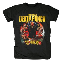 Tricou unic de cinci degetele Rock Punch Death Punch te-au șase tricouri cu dateback