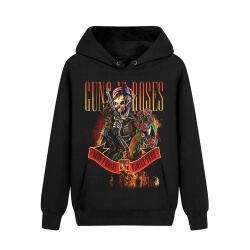 Benzersiz Guns N 'Güller Kapüşonlu Tişörtü Bize Punk Rock Grubu Hoodie