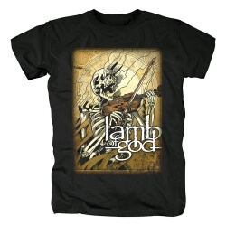 Bize Hard Rock Metal Grafik Tee Tanrı T-Shirt Kuzu