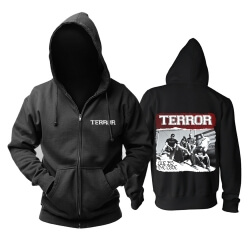 Us Terror Live By The Code Felpa con cappuccio Hard Rock Metal Punk Rock Band Sweat Shirt