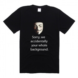 V for Vendetta Black T Shirt