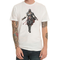 Video Game Assassin'S Creed White Print T-Shirt