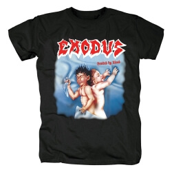 Tricou metalic din Marea Britanie Exodus legat de Blood Tee Shirts