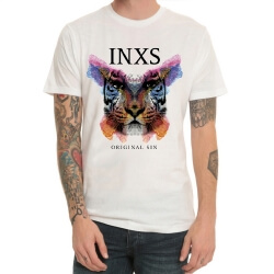 White Inxs Rock Band T-Shirt