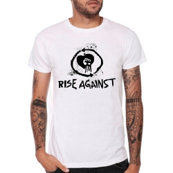 White Rise AgainstRock Band T Tricou