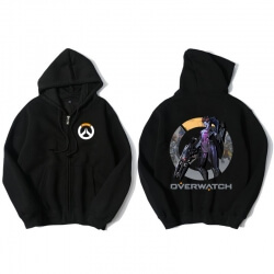 Widowmaker Merch zip până bluză cu glugă pentru fanii Overwatch