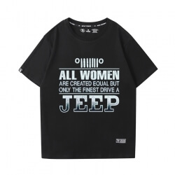 เสื้อยืดรถ Tshirts ฝ้าย Jeep Wrangler