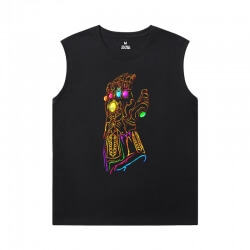 เสื้อยืด Thanos ที่ไม่มีแขนเสื้อ Marvel The Avengers