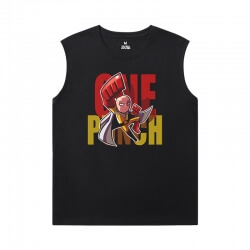 Un T-shirt sans manches Punch Man pour gym vintage anime T-shirts