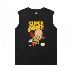 Sıcak Konu Anime Gömlek One Punch Man Erkek Kolsuz Grafik T Shirt