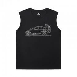 Racing Car T-Shirt Cotton Volkswagen Beetle Sleeveless Tshirt For Men