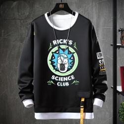Rick and Morty Sweater Fake Two-Piece Sweatshirt