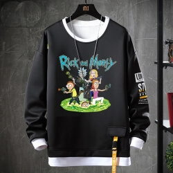 Rick and Morty Sweatshirt Black Sweater