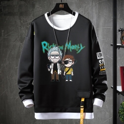 Rick and Morty Sweater Fake Two-Piece Sweatshirts