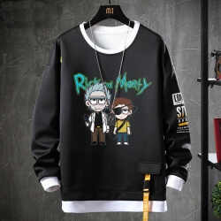 Rick ve Morty Kazak Sahte İki Parçalı Sweatshirt