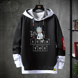 Rick ve Morty Sweatshirt Siyah Kazak