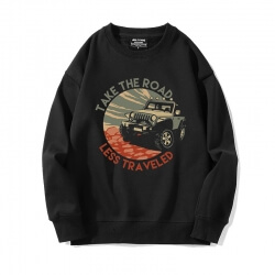 เสื้อสเวตเตอร์รถ Crewneck รถจี๊ป Wrangler เสื้อฮู้ด