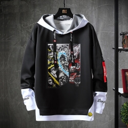 Undertale Coat Fake İki Parçalı Sinir Bozucu Köpek Kafatası Sweatshirt