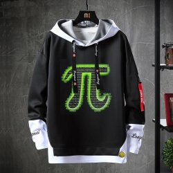 Geek Mathematics Tops Fake Two-Piece PI Sweatshirts