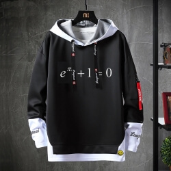 Fake Two-Piece PI Jacket Geek Mathematics Sweatshirt