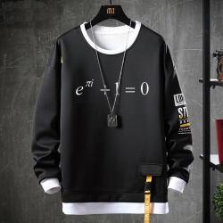 Geek Mathematics Jacket Fake Two-Piece PI Sweatshirt