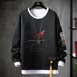 Fake Two-Piece Prodigal Eye logo Tops ROG Republic of Gamers Sweatshirts