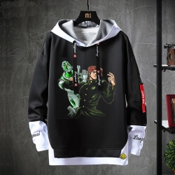 JoJo's Bizarre Adventure Sweatshirts Anime Negro Kujo Jotaro Abrigo