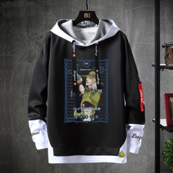 Vintage Anime JoJo Tops Sahte İki Parçalı Kujo Jotaro Sweatshirt